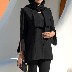 مانتو مجلسی سنگدوزی شده کاملا مزونی