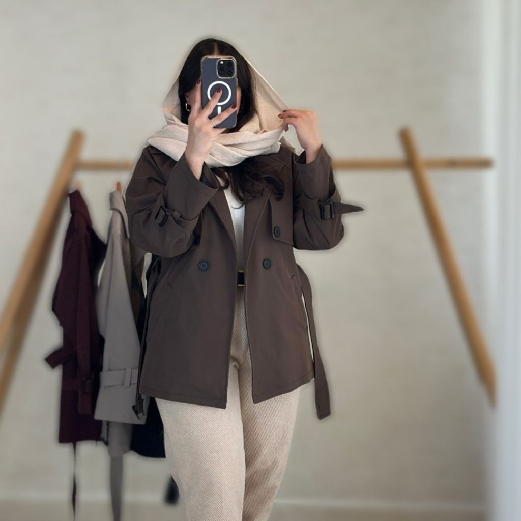 قیمت مانتو بارونی زنانه طرح مهتاب