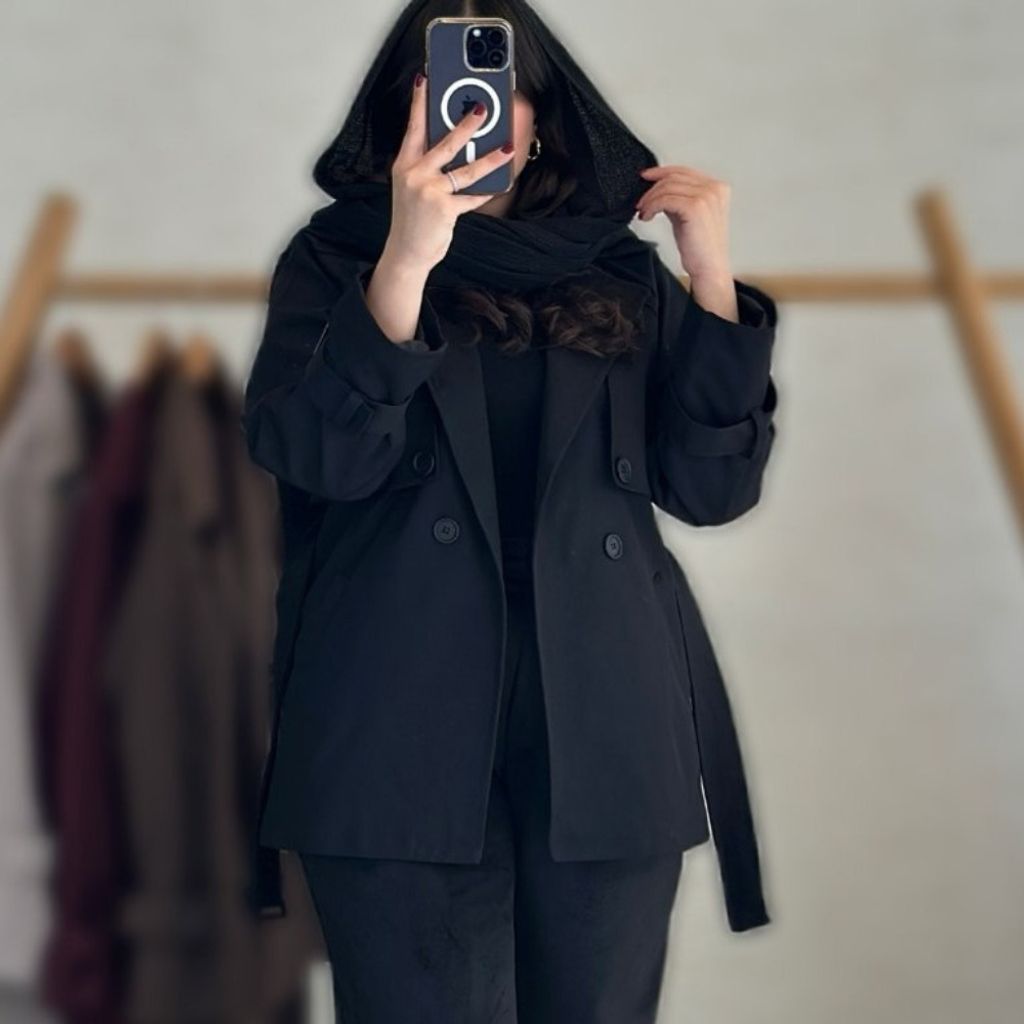 خرید انلاین مانتو بارونی زنانه طرح مهتاب