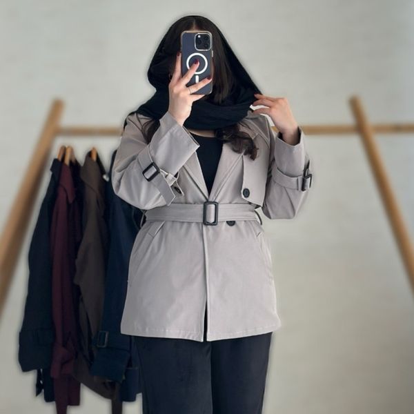 مانتو بارونی زنانه طرح مهتاب