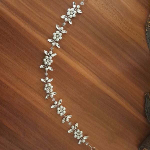 ریسه عروس مدل گلها با مارکیز و مروارید اصل