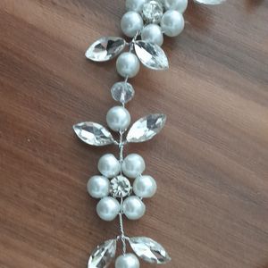 فروش اینترنتی ریسه عروس مدل گلها با مارکیز و مروارید اصل