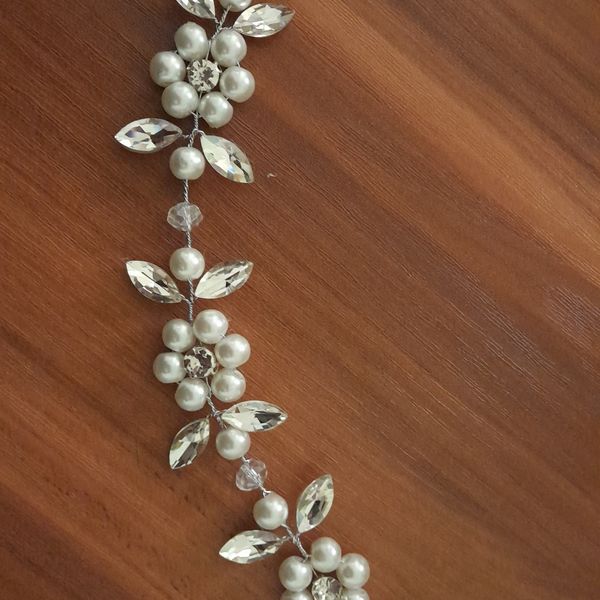 ریسه عروس مدل گلها با مارکیز و مروارید اصل