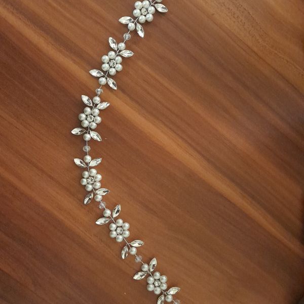 ریسه عروس مدل گلها با مارکیز و مروارید اصل