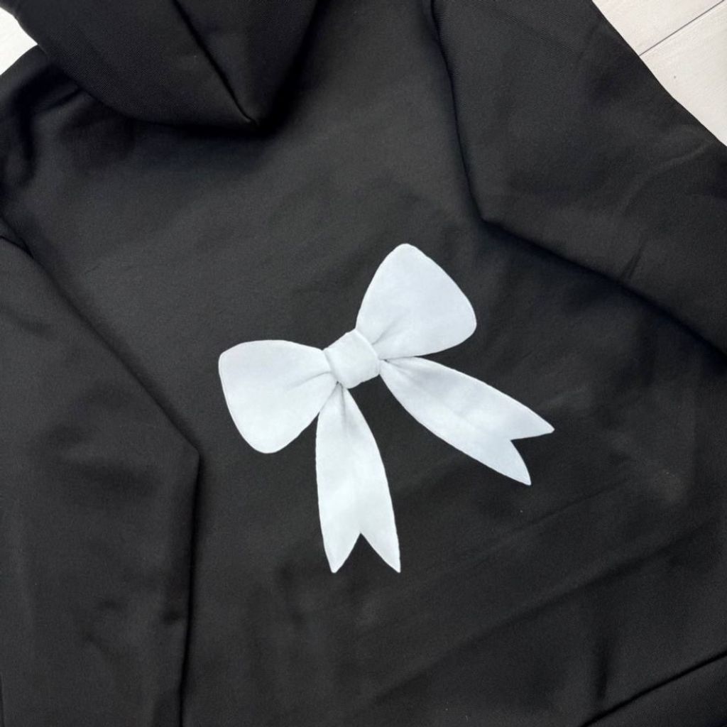 خرید آنلاین هودی مشکی پشت پاپیونی (توکرکی)