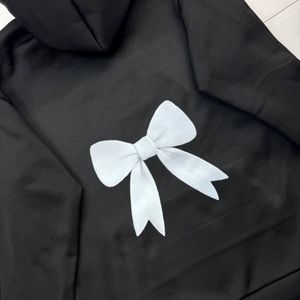 خرید آنلاین هودی مشکی پشت پاپیونی (توکرکی)