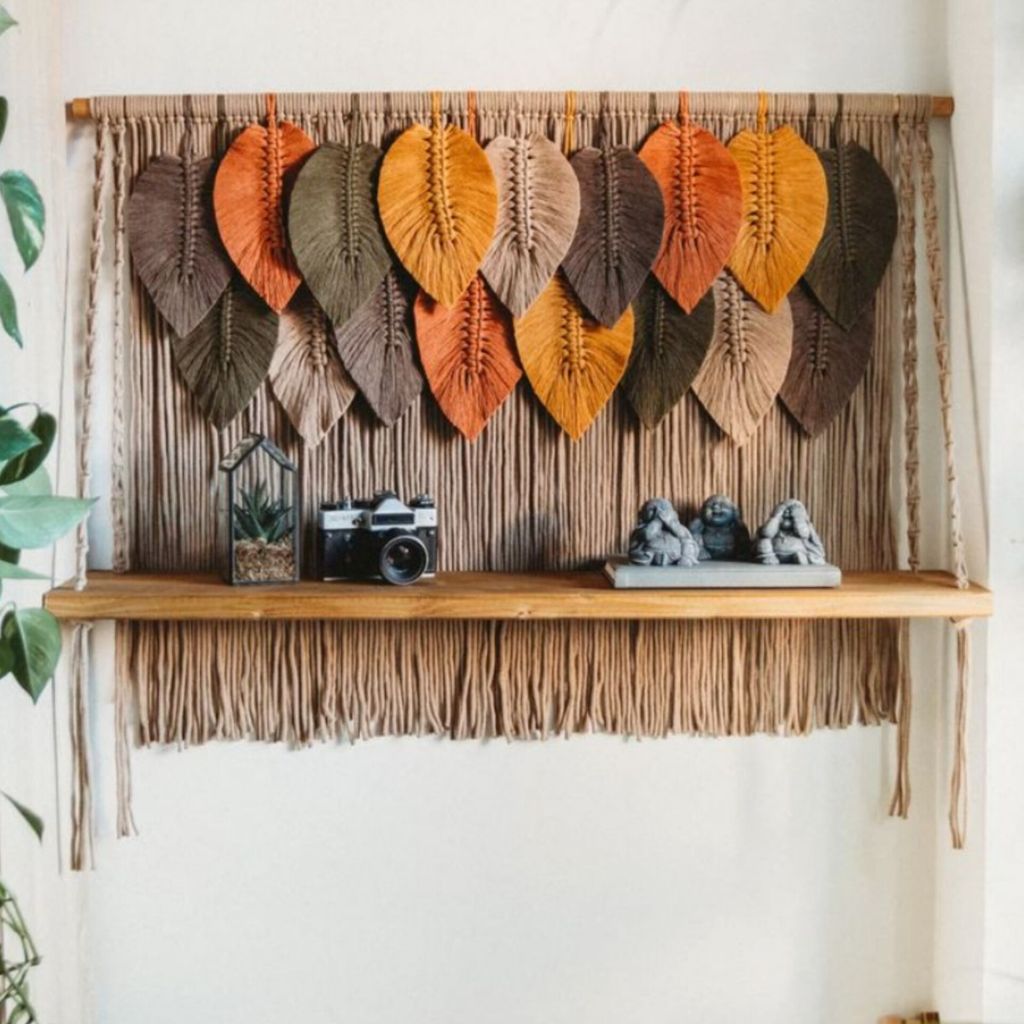 خرید انلاین آویز شلف لاکچری مکرومه یلدا