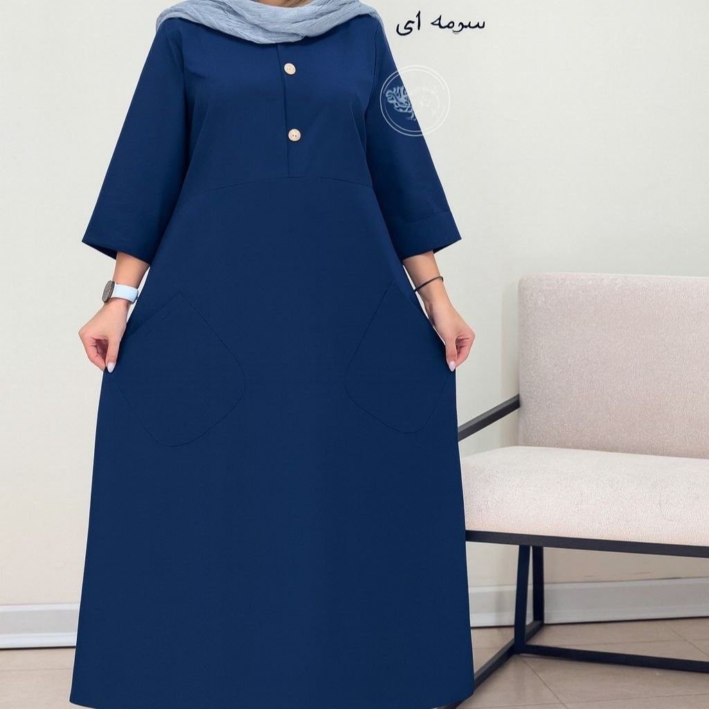 خرید آنلاین : پیراهن مانتویی حنا جنس :