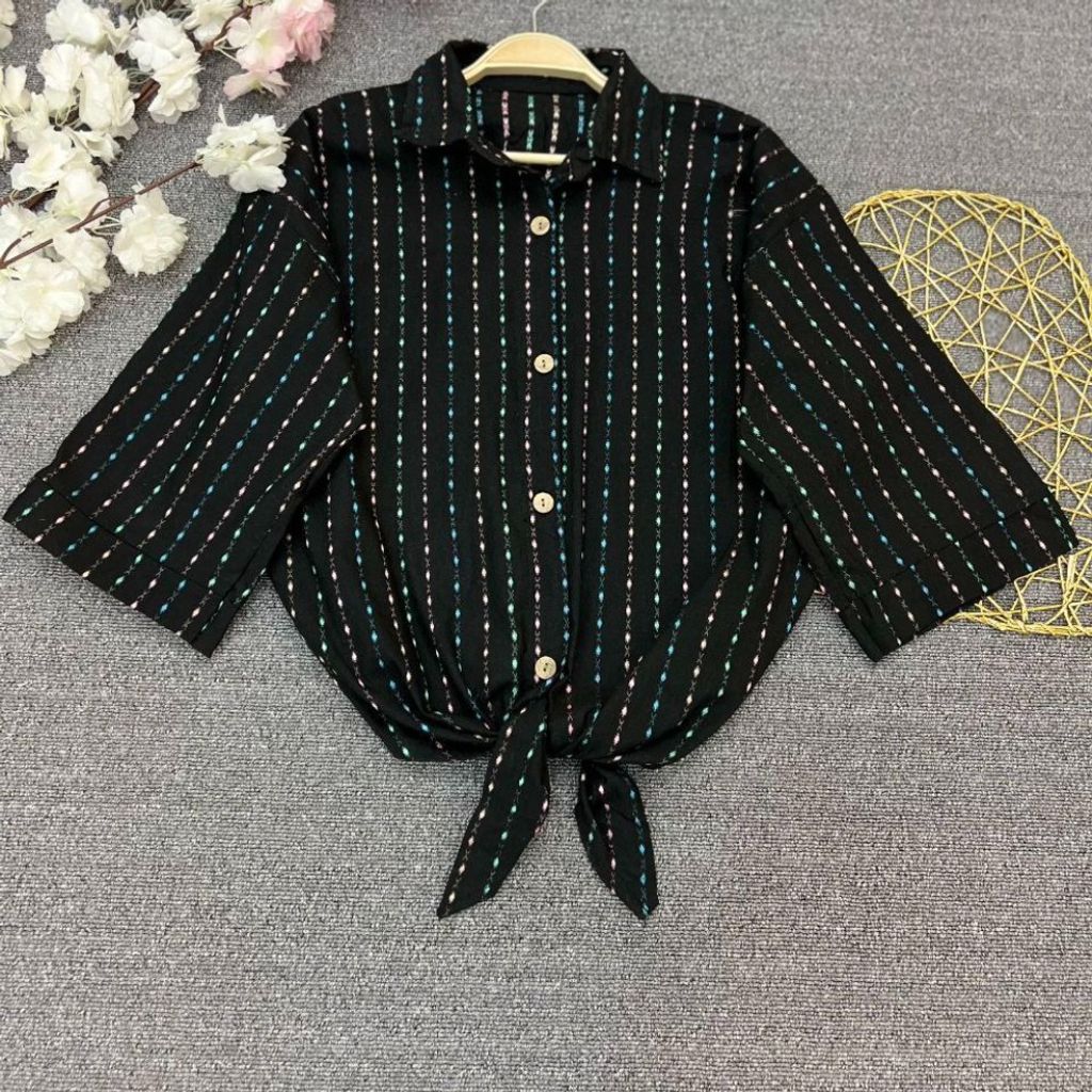 فروش اینترنتی شومیز مانتویی گره ای روشنک