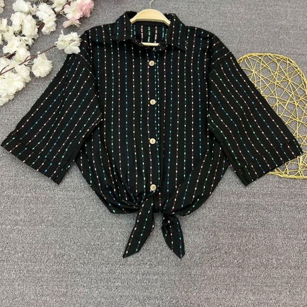 شومیز مانتویی گره ای روشنک