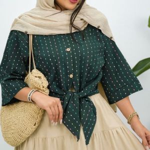 شومیز مانتویی گره ای روشنک