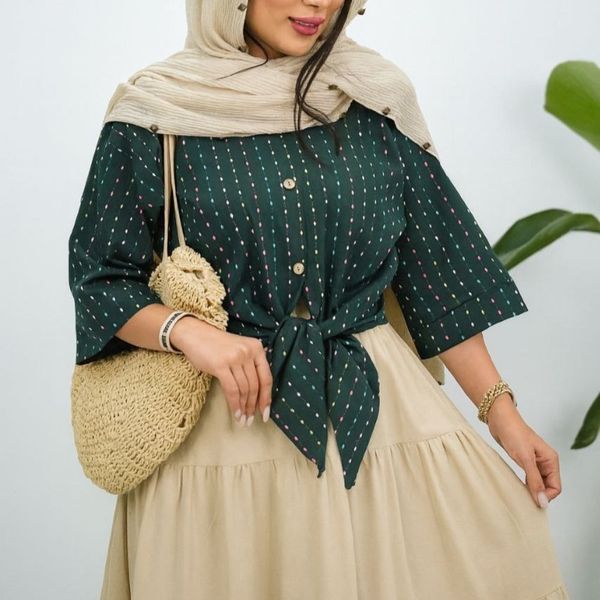 شومیز مانتویی گره ای روشنک