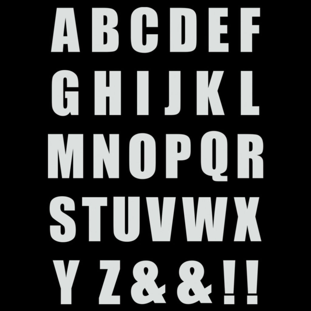 مشخصات استیکر حرارتی لباس و پارچه طرح حروف انگلیسی