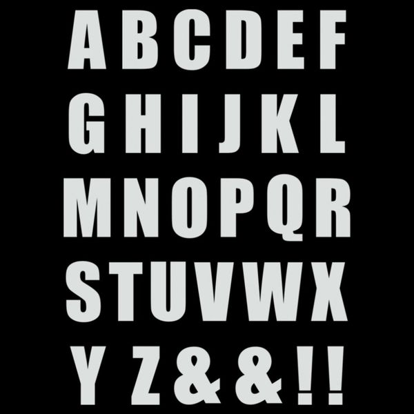 استیکر حرارتی لباس و پارچه طرح حروف انگلیسی مجموعه 2 عددی