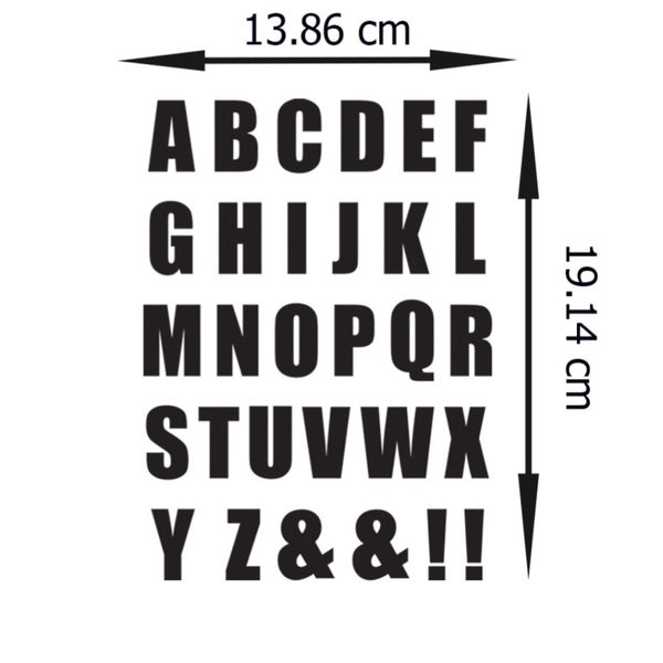 استیکر حرارتی لباس و پارچه طرح حروف انگلیسی مجموعه 2 عددی