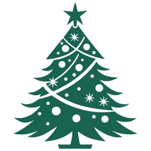 استیکر حرارتی لباس و پارچه طرح درخت کاج کد 03 مجموعه 2 عددی