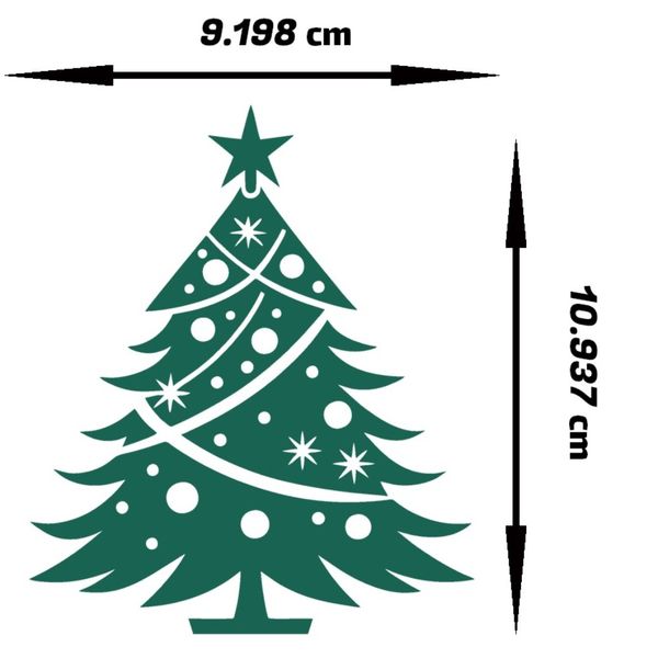 استیکر حرارتی لباس و پارچه طرح درخت کاج کد 03 مجموعه 2 عددی
