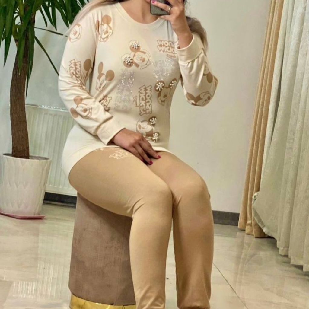 خرید آنلاین : ست بلوزشلوار میکی‌موس مرواریدی
