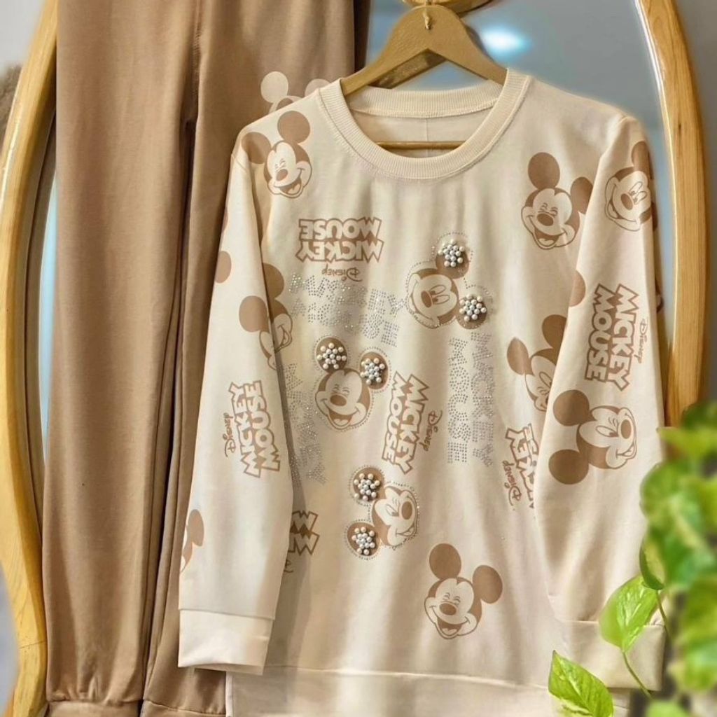 قیمت : ست بلوزشلوار میکی‌موس مرواریدی