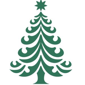 استیکر حرارتی لباس و پارچه طرح درخت کاج کد 02 مجموعه 2 عددی