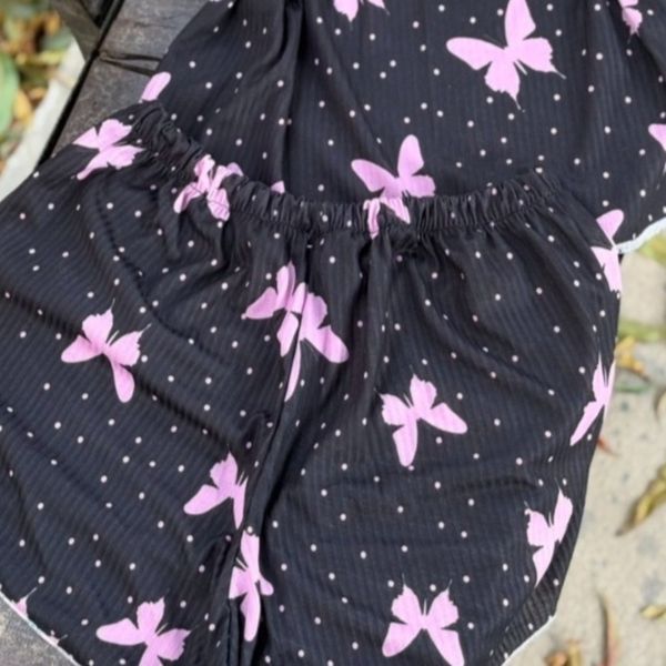 تاپ و شلوارک نخی کبریتی