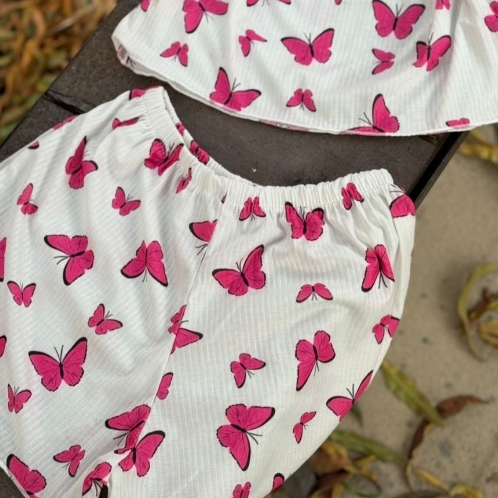 خرید انلاین تاپ و شلوارک نخی کبریتی