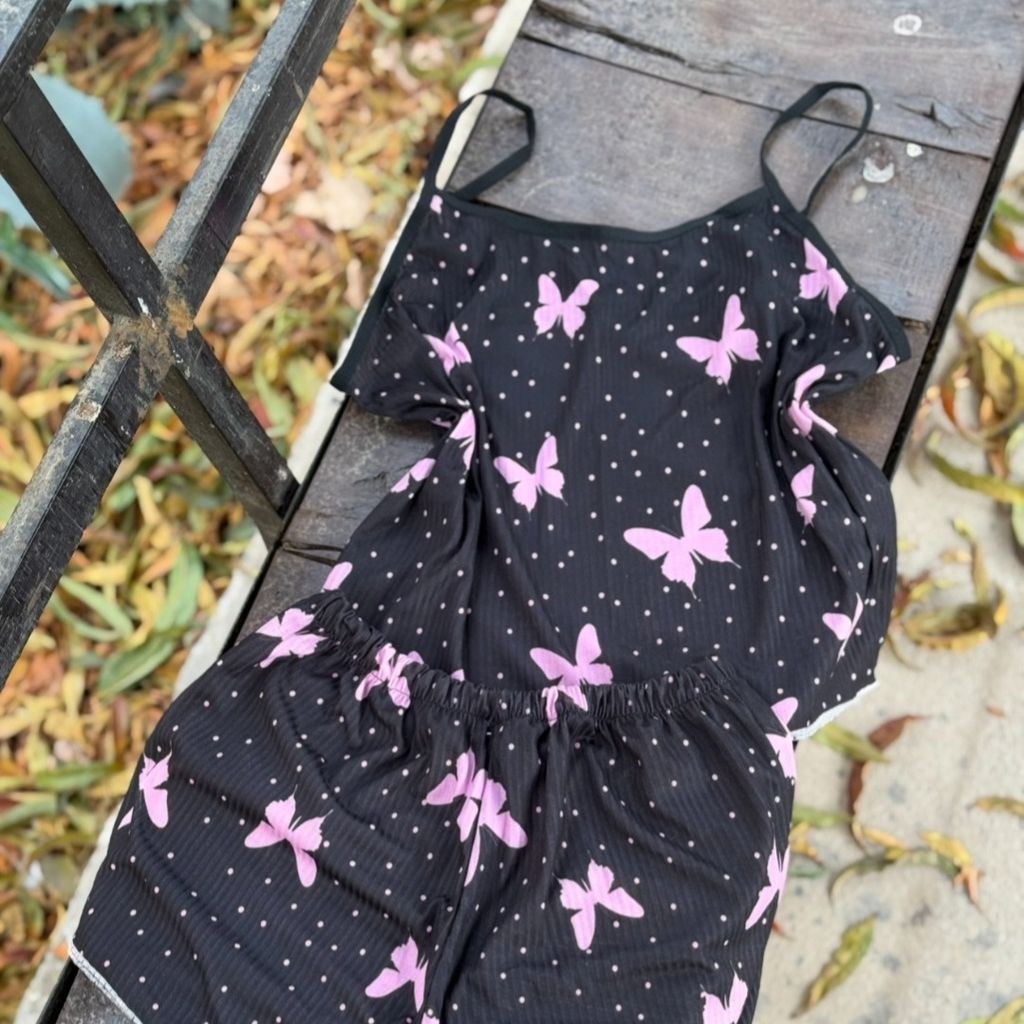 خرید اینترنتی تاپ و شلوارک نخی کبریتی