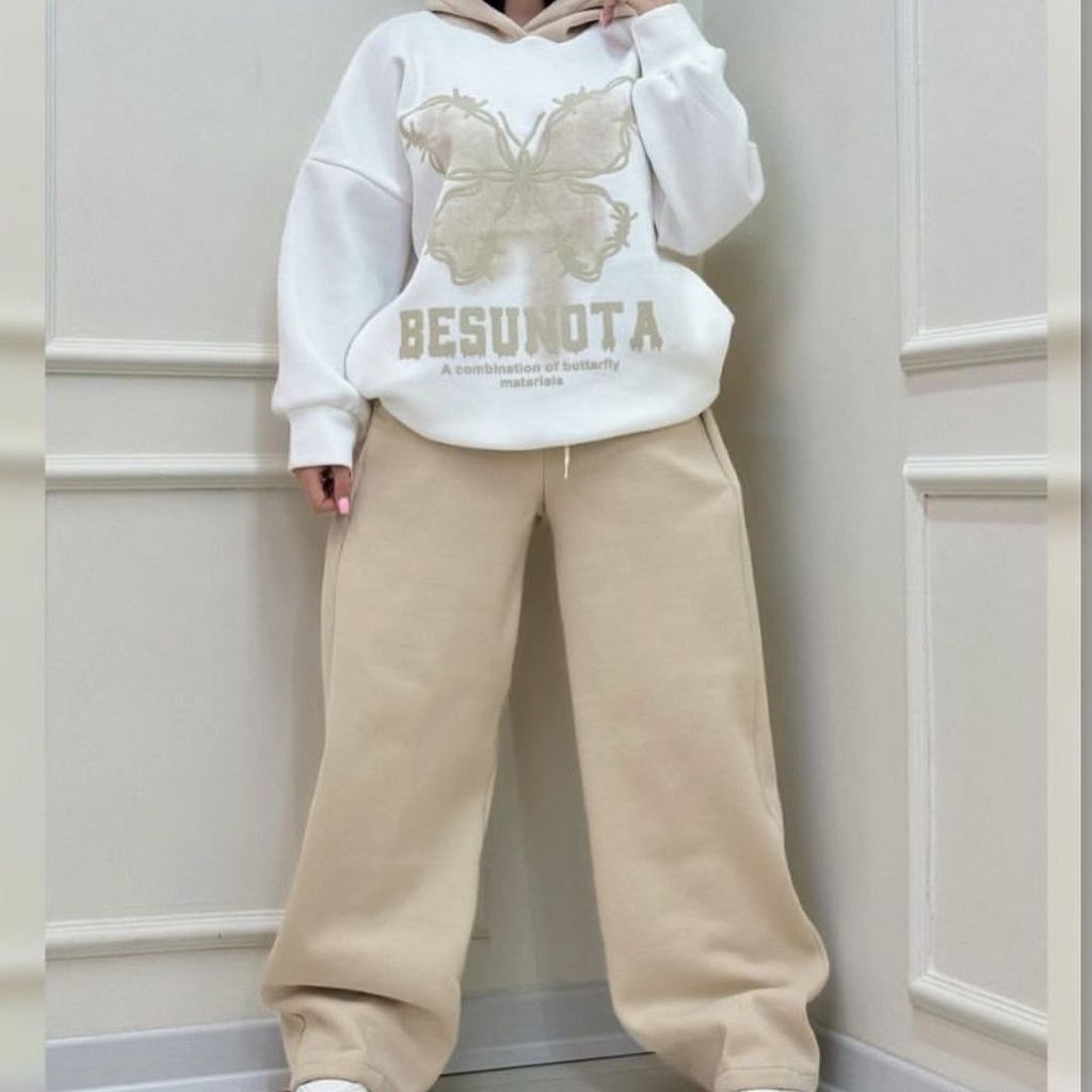 قیمت ارزان ست هودی شلوار بگ پروانه