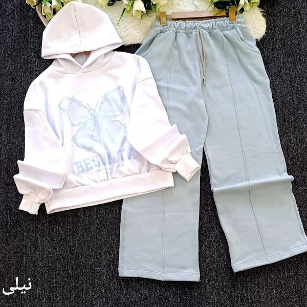 ست هودی شلوار بگ پروانه