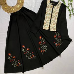 خرید اینترنتی : کت دامن گلدوزی دلسا