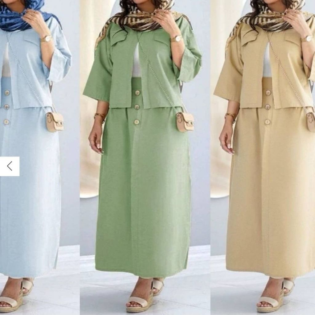 خرید آنلاین : ست کت دامن مینا