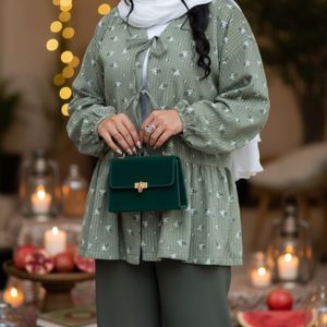 خرید آنلاین مانتو عروسکی کرپ آیوا ژاکارد