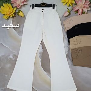 خرید اینترنتی شلوار دمپا گشاد کتان کش تنخور