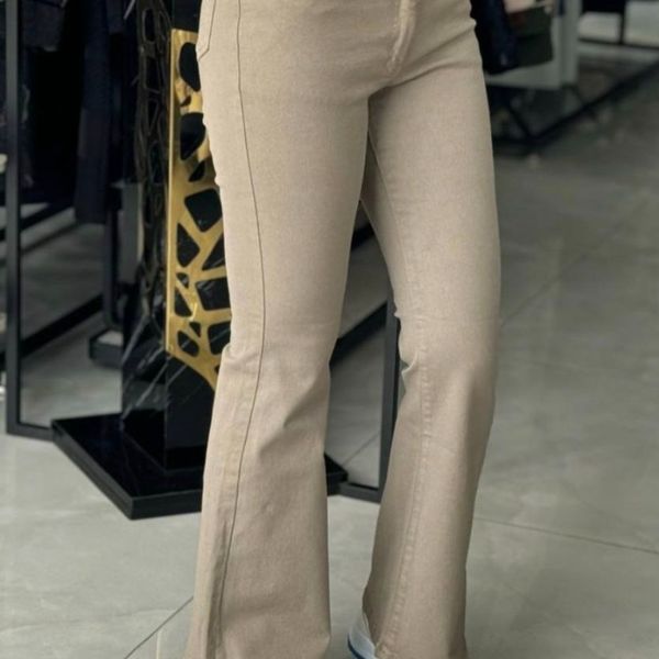 شلوار دمپا گشاد کتان کش تنخور