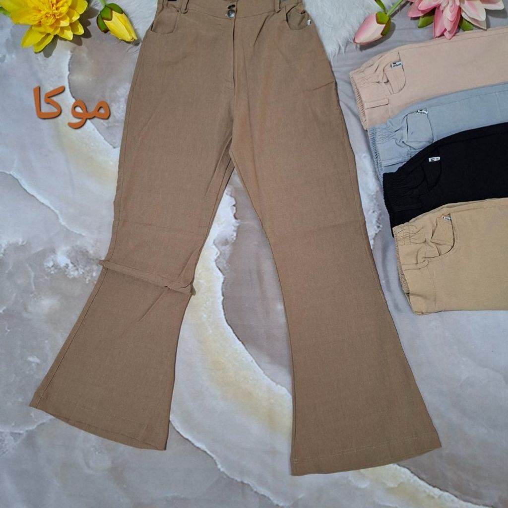 خرید انلاین شلوار دمپا گشاد کتان کش تنخور