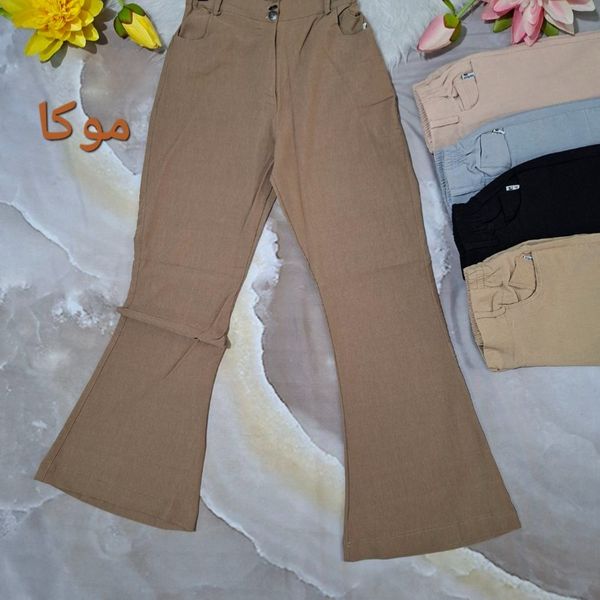 شلوار دمپا گشاد کتان کش تنخور