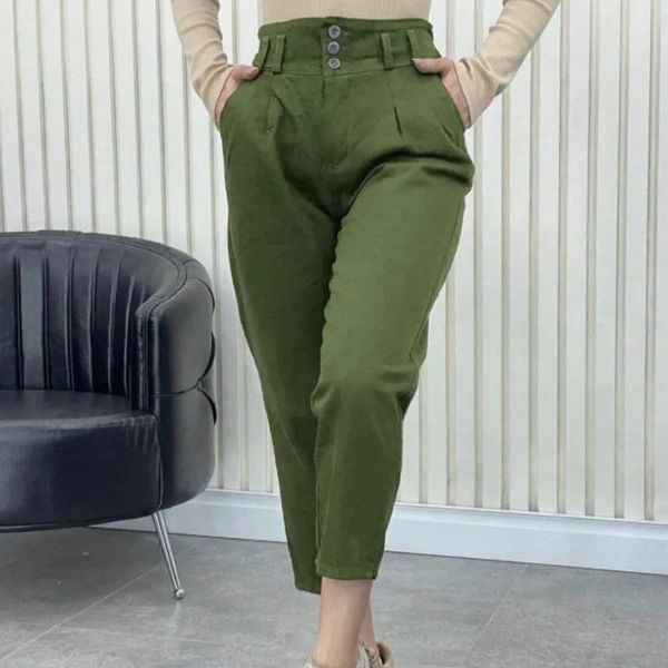 شلوار مام خمره ای کمرگنی