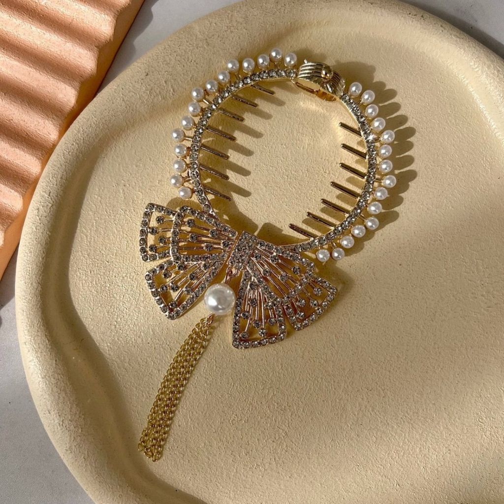 مشخصات گیره مو گوجه ای پاپیونی