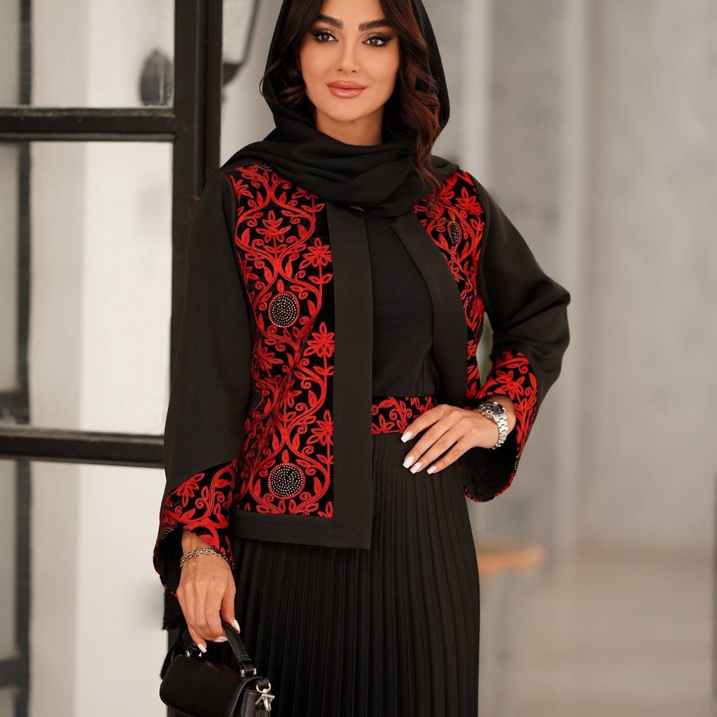 مشخصات کت دامن مزونی پلیسه یلدایی