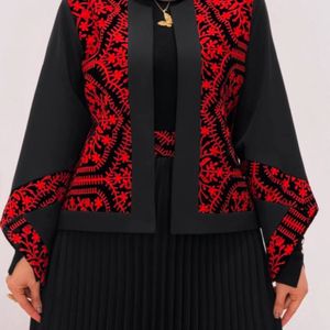 خرید اینترنتی کت دامن مزونی پلیسه یلدایی