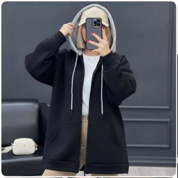 سویشرت زنانه و دخترانه  طرح کلاه طوسی