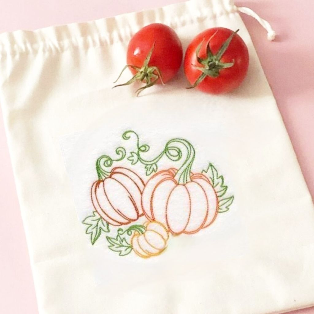 فروش اینترنتی کیسه نخی گلدوزی سبزیجات و میوه خشک و ...