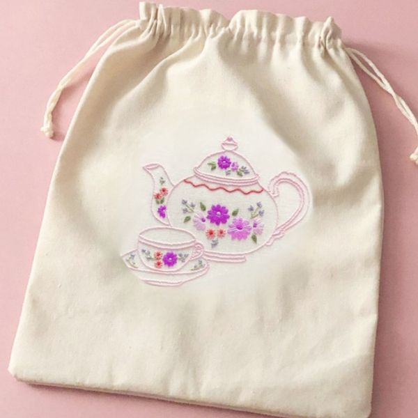 کیسه نخی گلدوزی سبزیجات و میوه خشک و ...