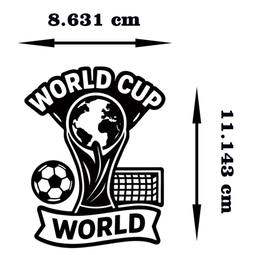 قیمت استیکر حرارتی طرح world cup مجموعه 4عددی