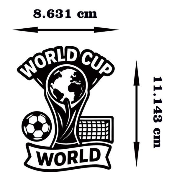 استیکر حرارتی طرح world cup مجموعه 4عددی