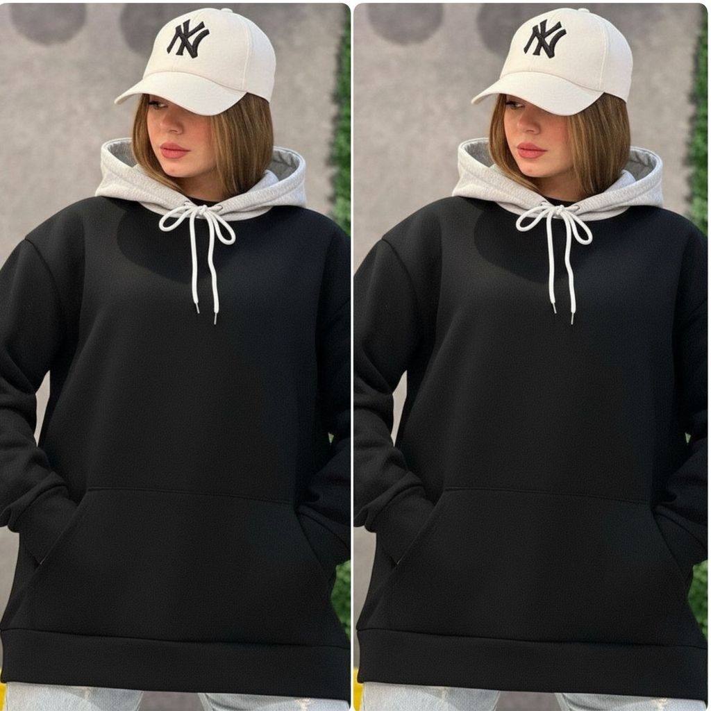 فروش اینترنتی هودی کلاه طوسی