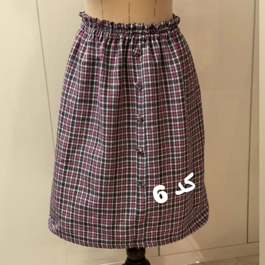 قیمت ارزان دامن پشمی طرح پاییزه