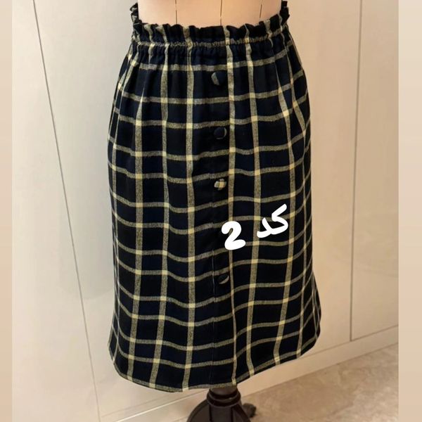 دامن پشمی طرح پاییزه