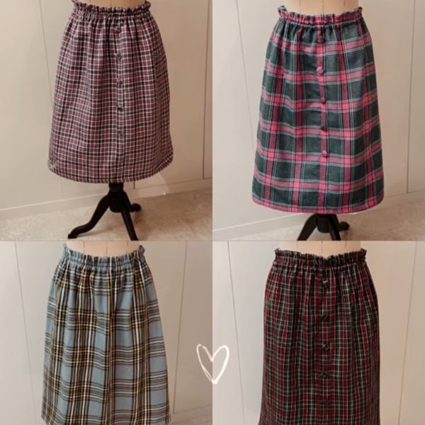 دامن پشمی طرح پاییزه