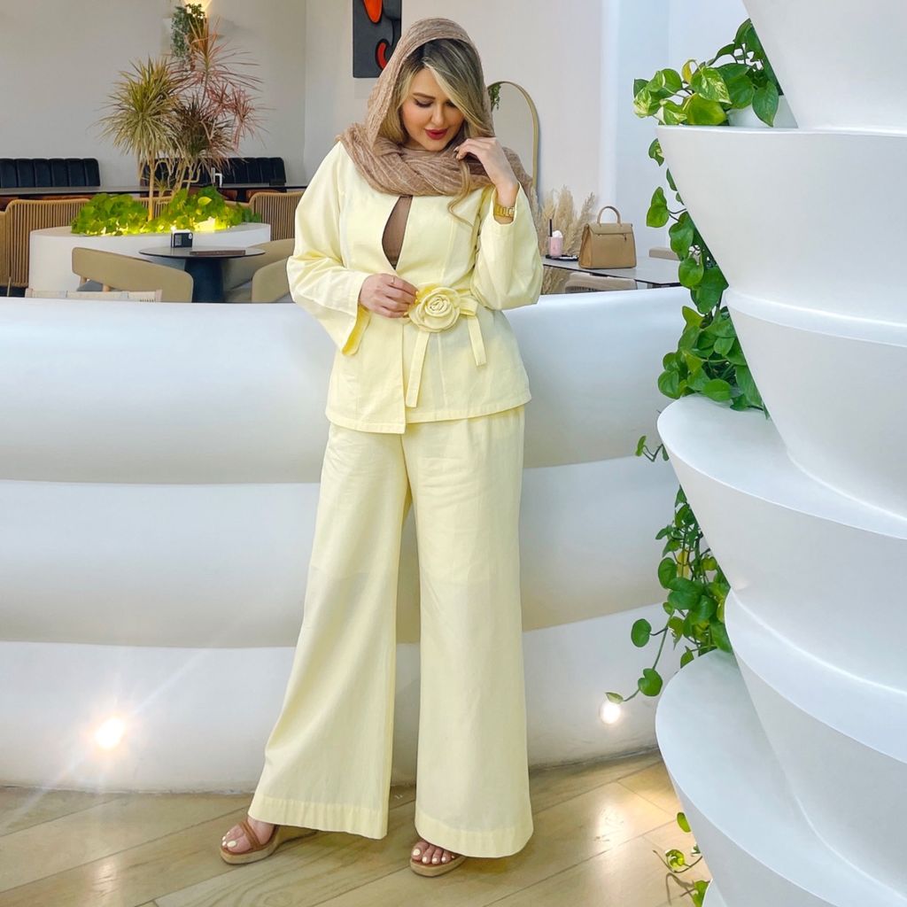 قیمت ست کت و شلوار لـمون (کالکشن فروزان نریمیسا)